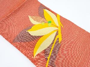 リサイクル　枝花模様織り出し名古屋帯